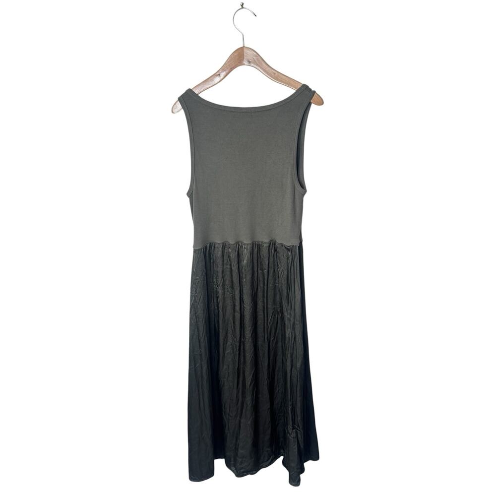 Michael Stars Bridgette Media Tank Midi Dress Style DST014 Green Size Large - Picture 2 of 7